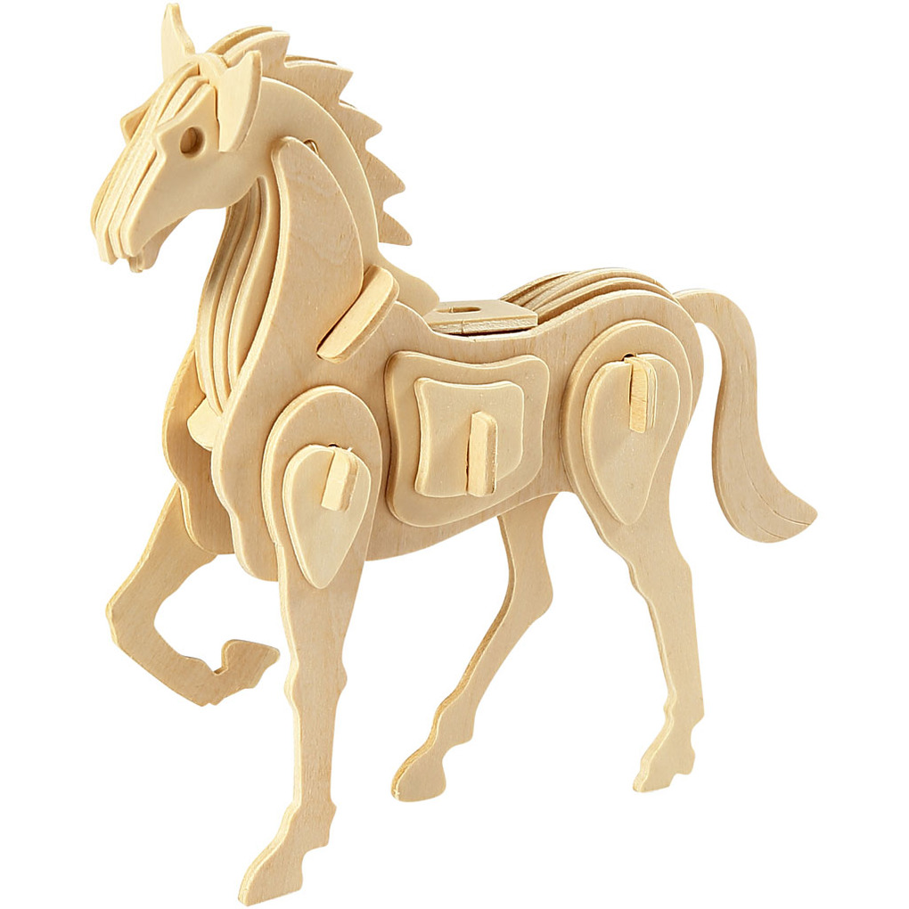 Creativ Company 3D-Figuren zum Zusammensetzen Pferd Größe 18x45x16 cm 1 Stk