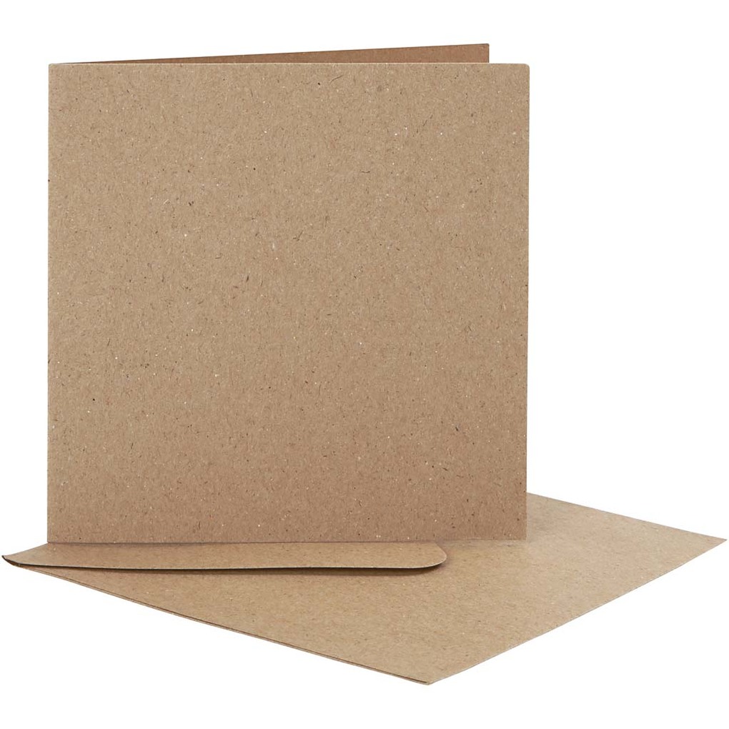 Creativ Company Karten & Kuverts Kartengröße 125x125 cm Umschlaggröße 135x135 cm Natur 10er Set