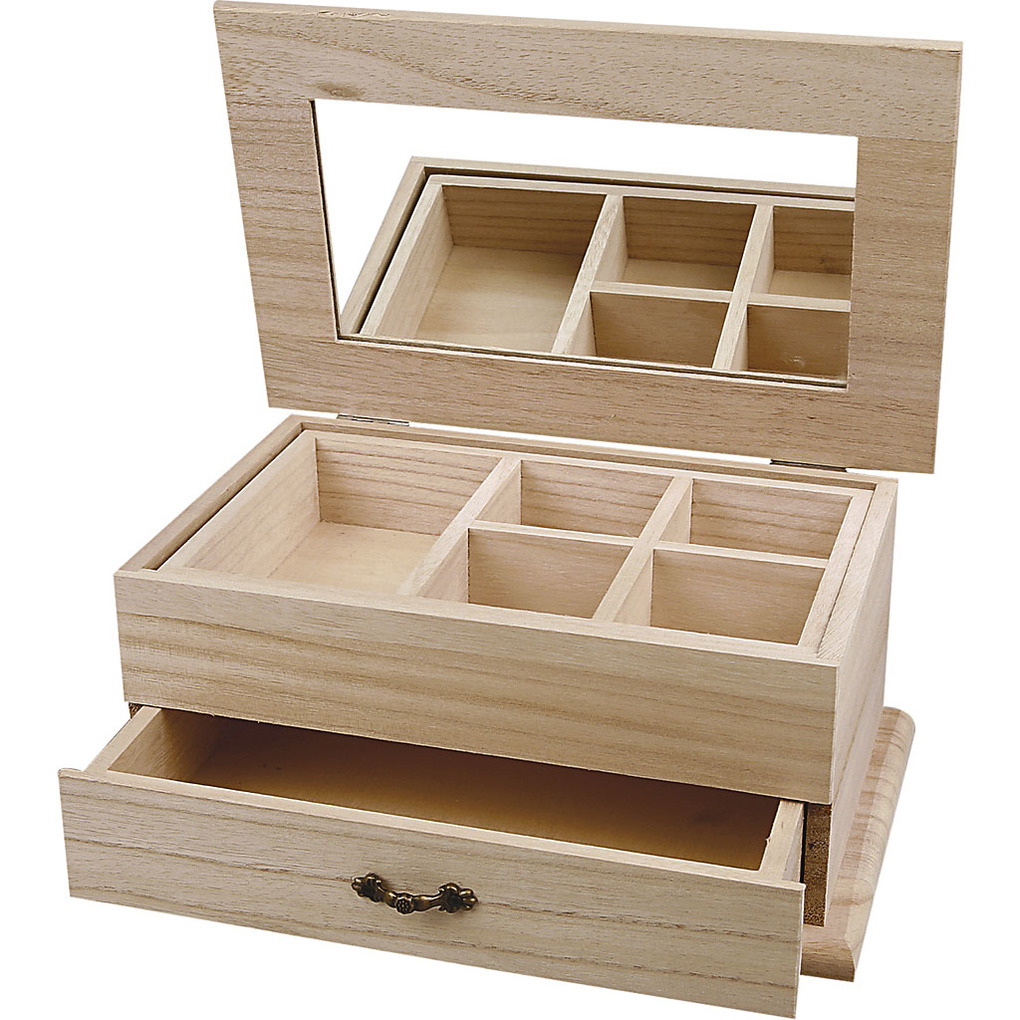 Creativ Company Schmuckkästchen aus Holz Größe 27x17x12 cm 1 Stk