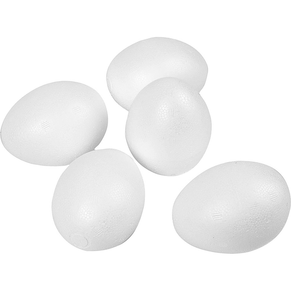 Creativ Company Styropor-Eier H 8 cm Weiß 50 Stk