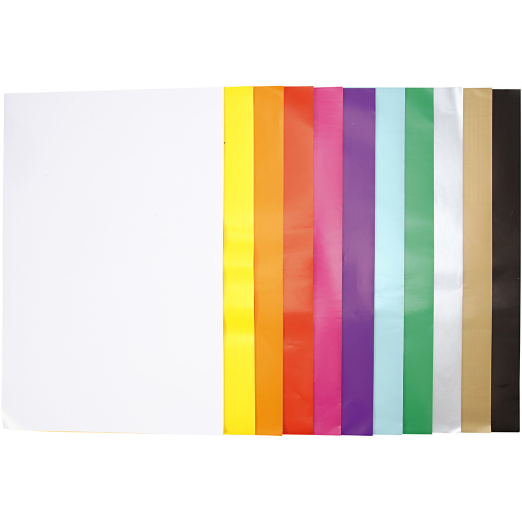 Creativ Company Glanzpapier Blatt 32x48 cm 80 g sortierte Farben 11x25 Blatt