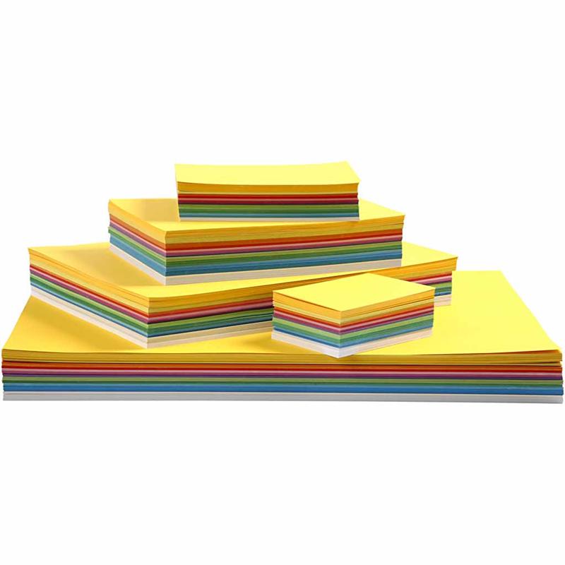 Creativ Company Frühlingskarton A2A3A4A5A6 180 g sortierte Farben 1800 Blatt sortiert