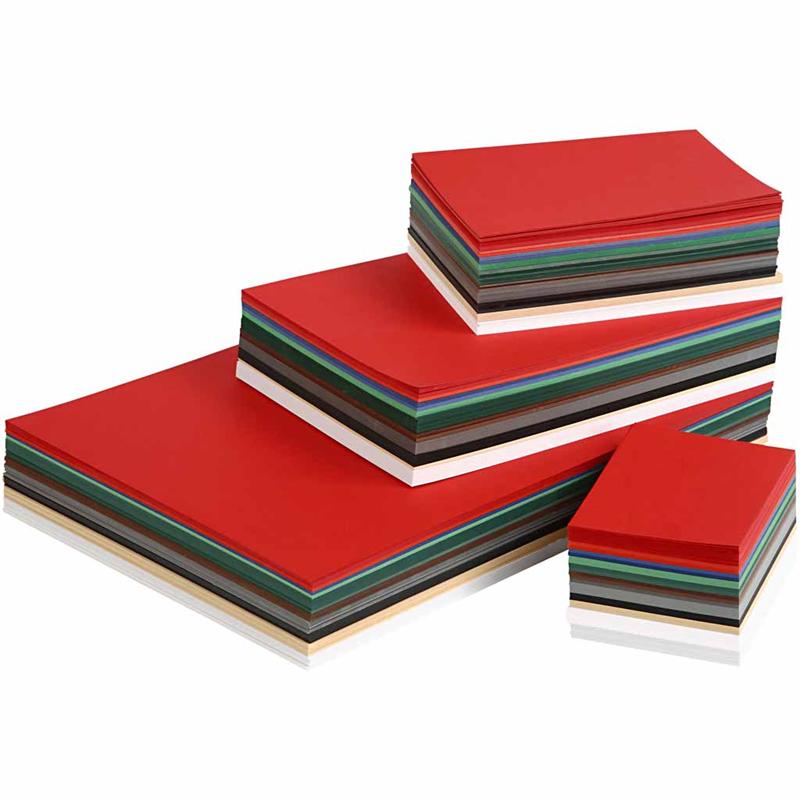 Creativ Company Weihnachts-Karton A3A4A5A6 180 g sortierte Farben 1500 Blatt sortiert
