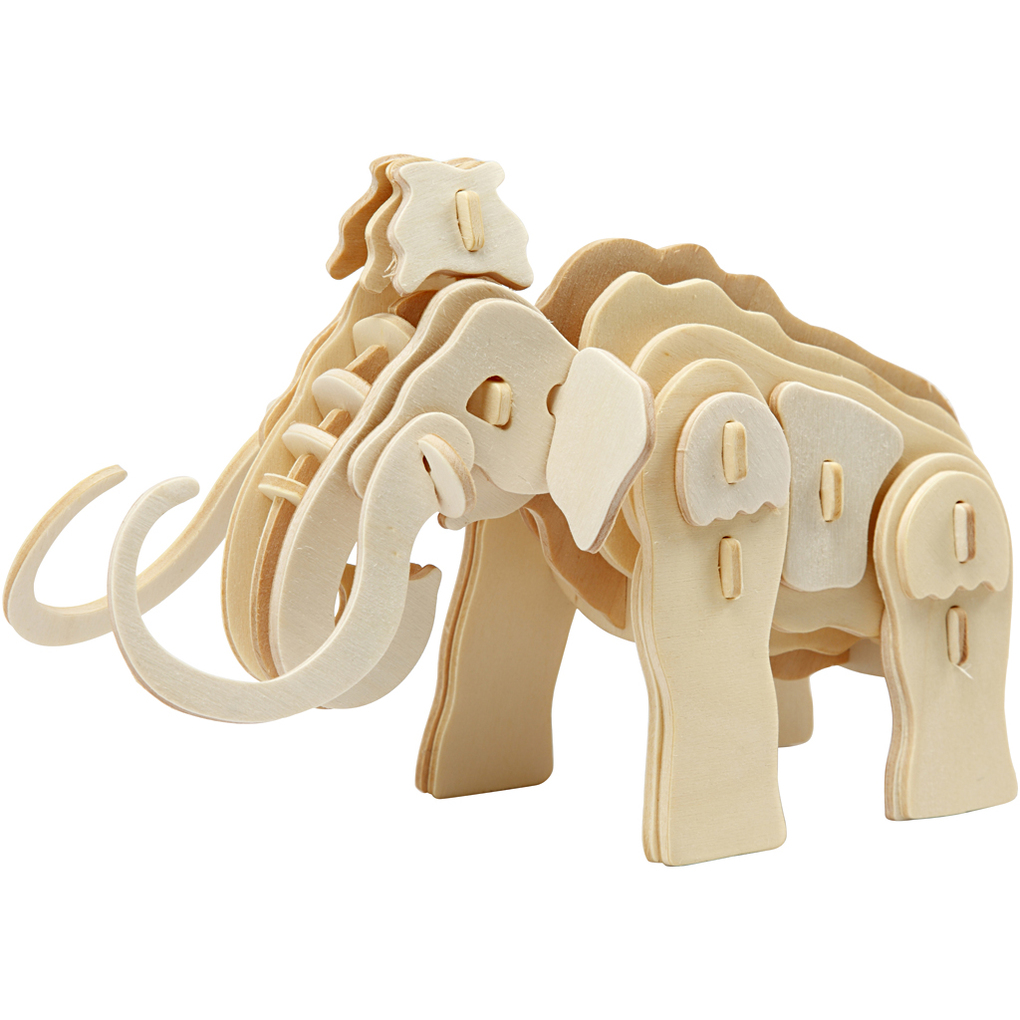 Creativ Company 3D-Figuren zum Zusammensetzen Mammut Größe 19x85x11 cm 1 Stk