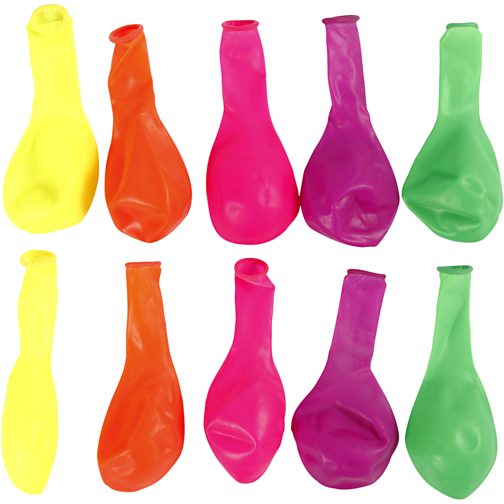 Creativ Company Ballons rund D 23 cm Neonfarben 10 Stk