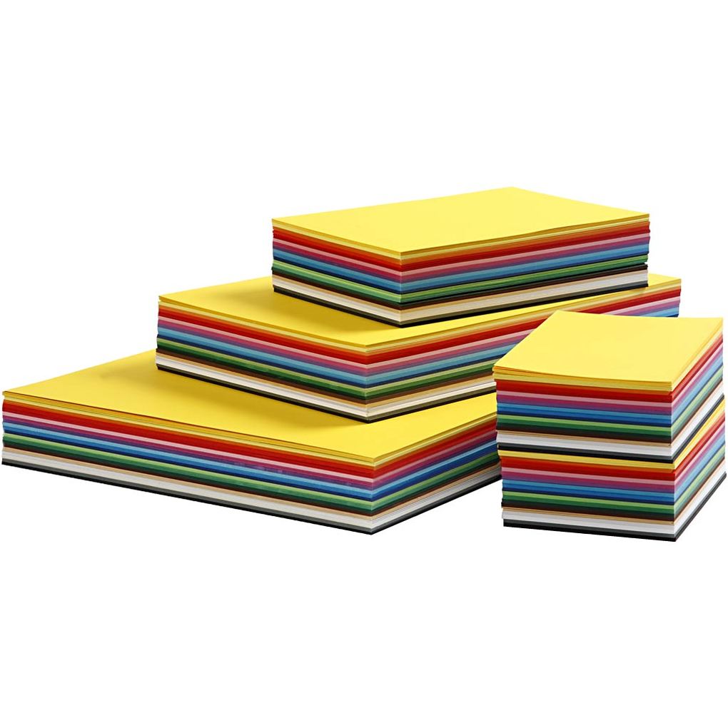 Creativ Company Farbkarton A3A4A5A6 180 g sortierte Farben 1500 Blatt sortiert