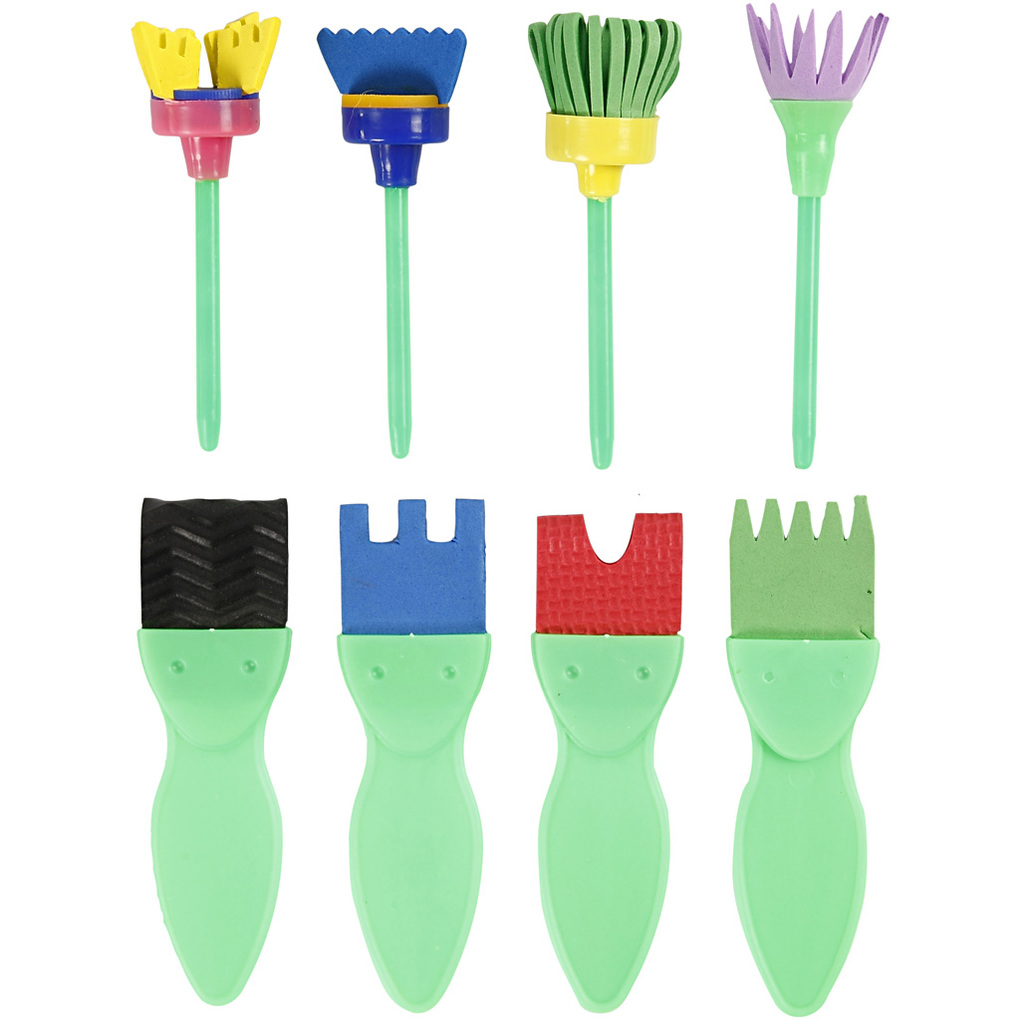 Creativ Company Moosgummi-Strukturpinsel L 11-13 cm B 30-45 mm 24 Stk