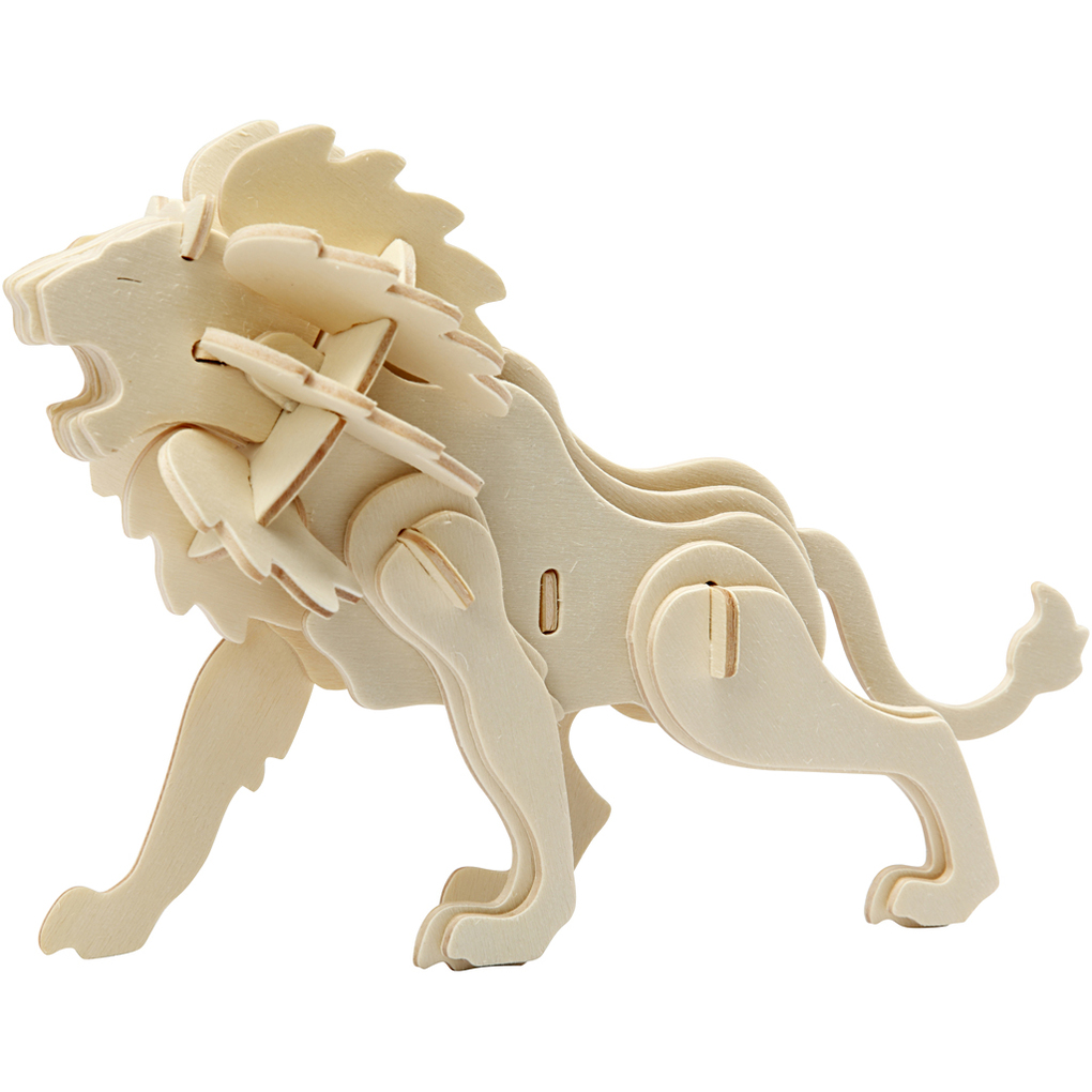 Creativ Company 3D-Figuren zum Zusammensetzen Löwe Größe 185x7x73 1 Stk