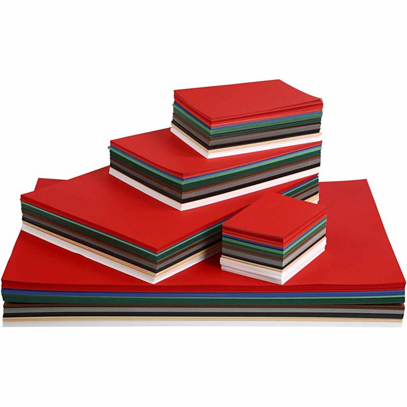 Creativ Company Weihnachts-Karton A2A3A4A5A6 180 g sortierte Farben 1800 Blatt sortiert