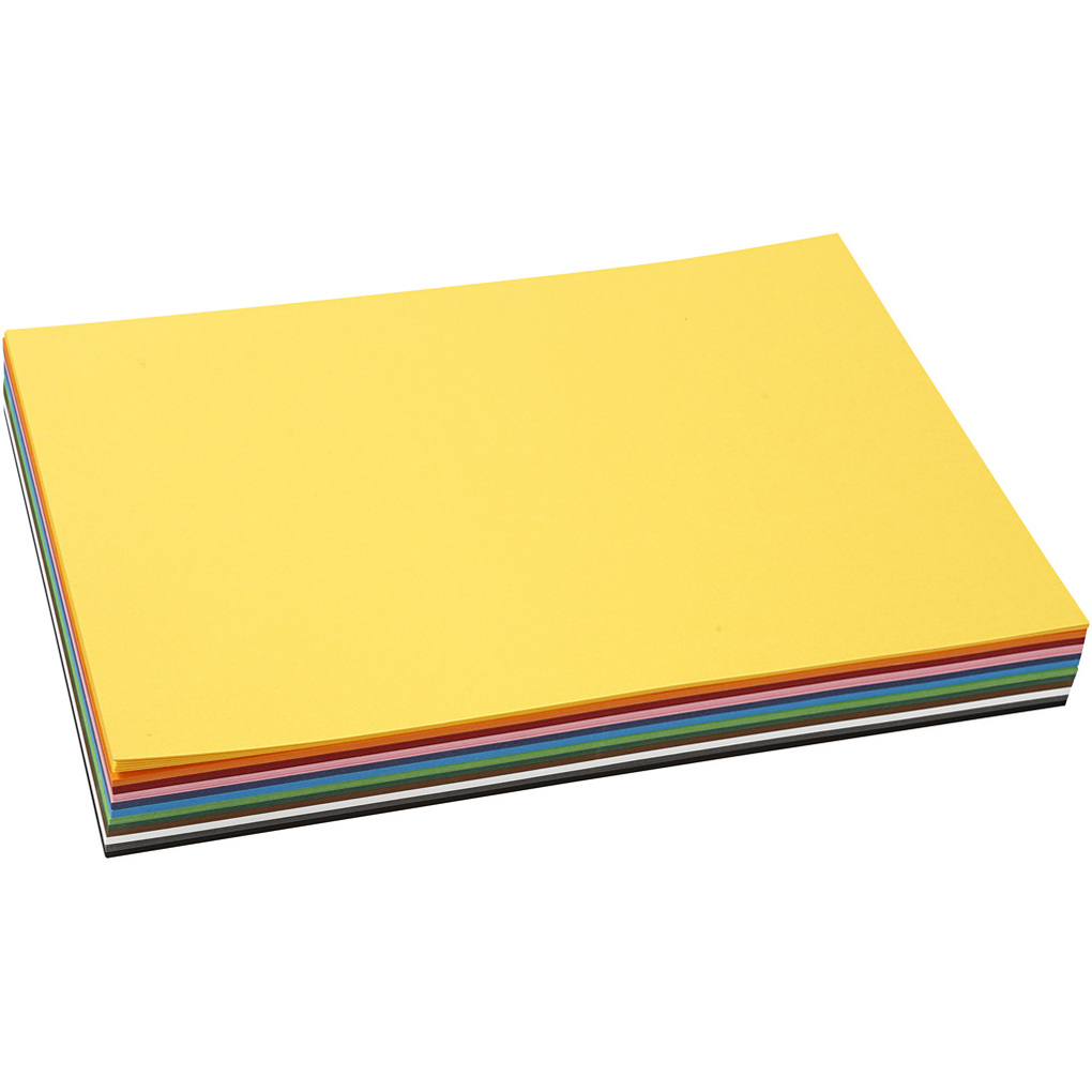 Creativ Company Farbkarton A4 Blatt 210x297 mm 180 g sortierte Farben 12x10 Blatt