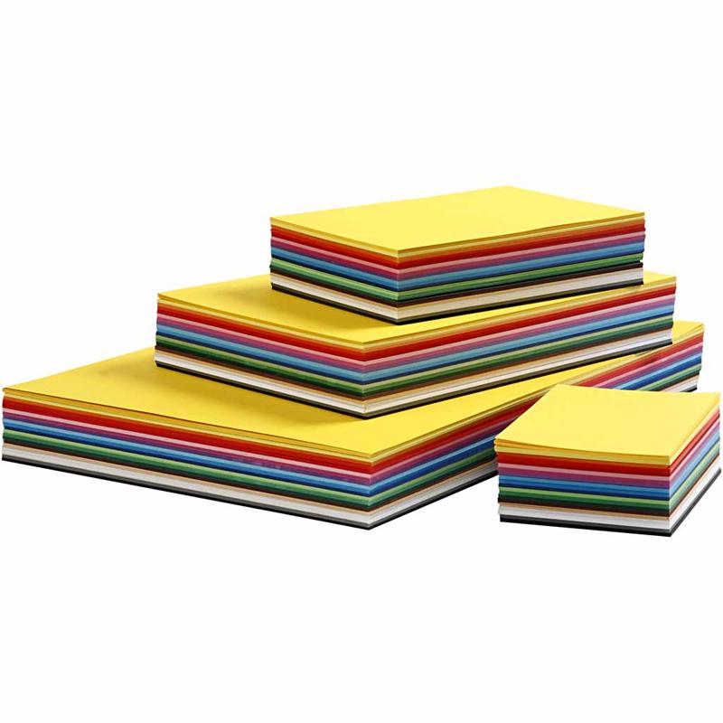 Creativ Company Farbkarton A2A3A4A5A6 180 g sortierte Farben 1800 Blatt sortiert