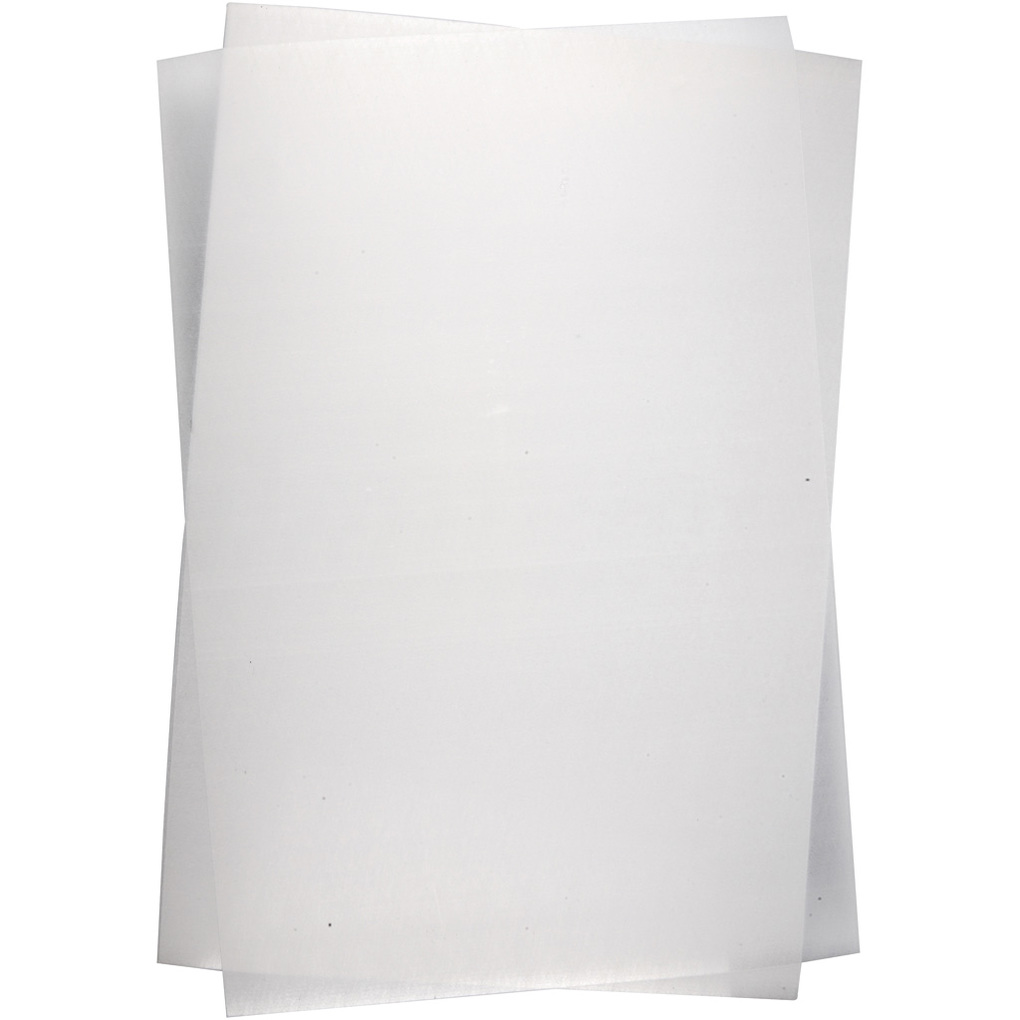 Creativ Company Plastikschrumpfplatten Blatt 20x30 cm Dicke 03 mm Matt transparent 100 Blatt