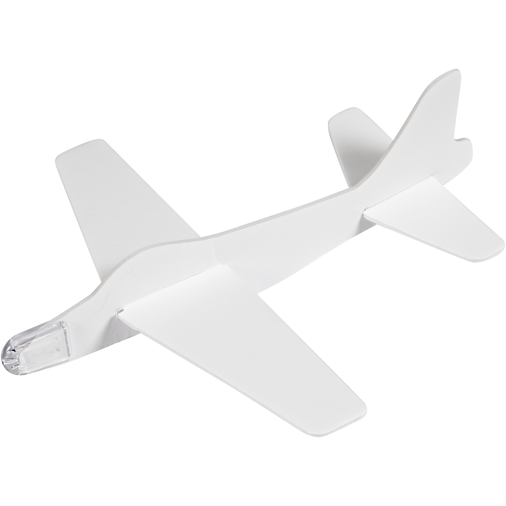Creativ Company Flugzeug-Sortiment zum bemalen L 19 cm B 175 cm weiß 2 Stk
