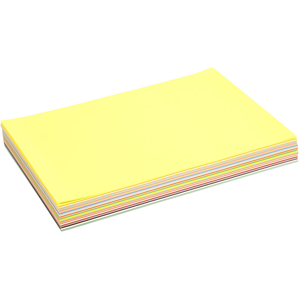 Creativ Company Farbiges Papier A4 Blatt 210x297 mm 80 g sortierte Farben 280 Blatt sortiert