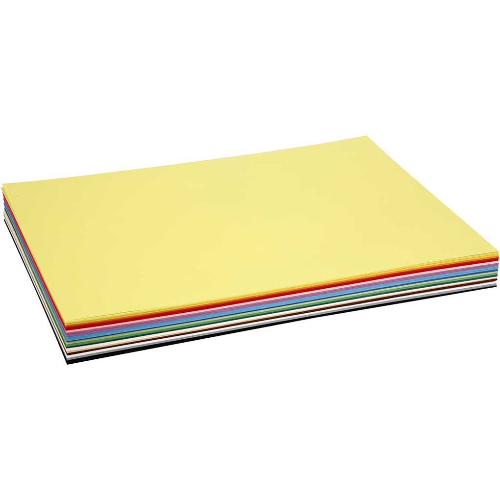 Creativ Company Farbkarton A2 Blatt 420x594 mm 180 g sortierte Farben 20 Blatt sortiert