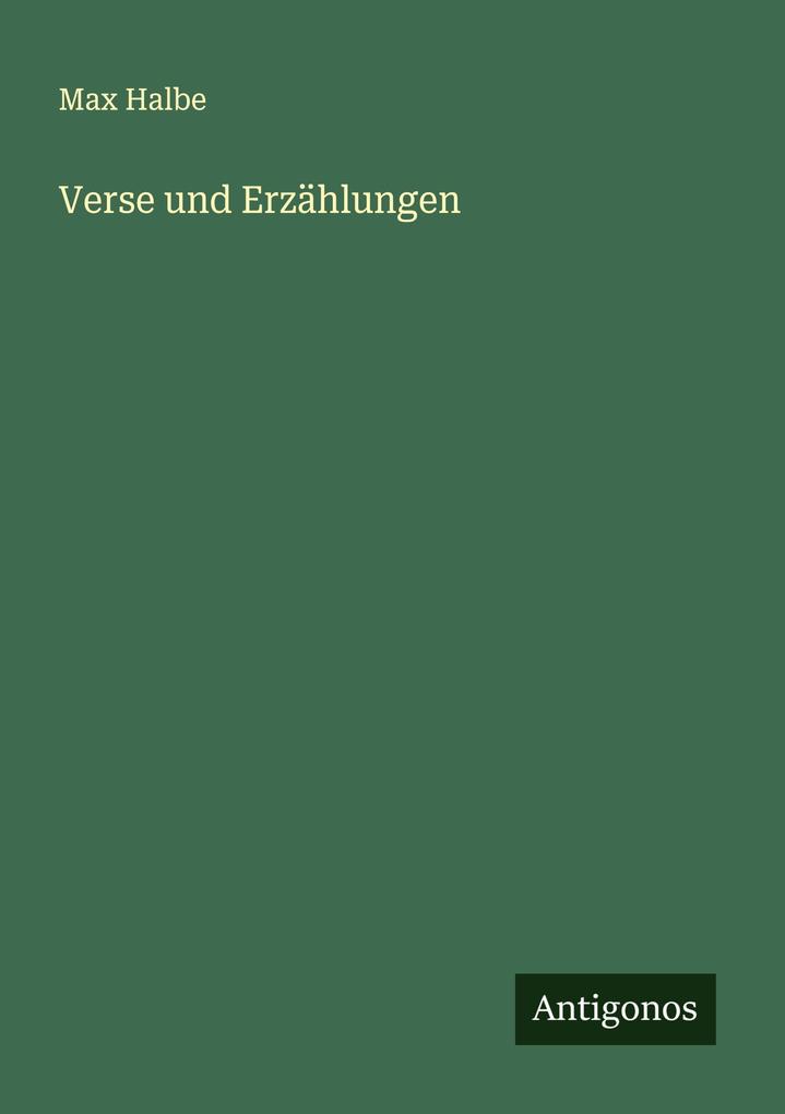 Verse und Erzählungen