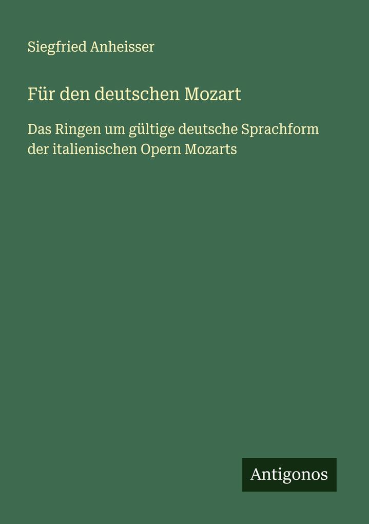 Für den deutschen Mozart