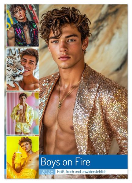 Boys on Fire (Wandkalender 2026 DIN A3 hoch) CALVENDO Monatskalender