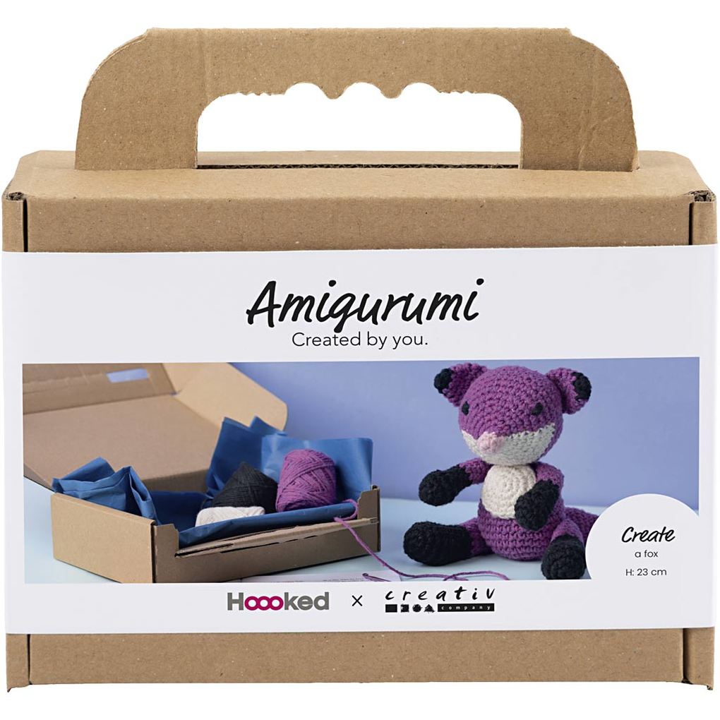 Creativ Company Kreativ Set Amigurumi Fuchs Schwarz Pflaumenblau
