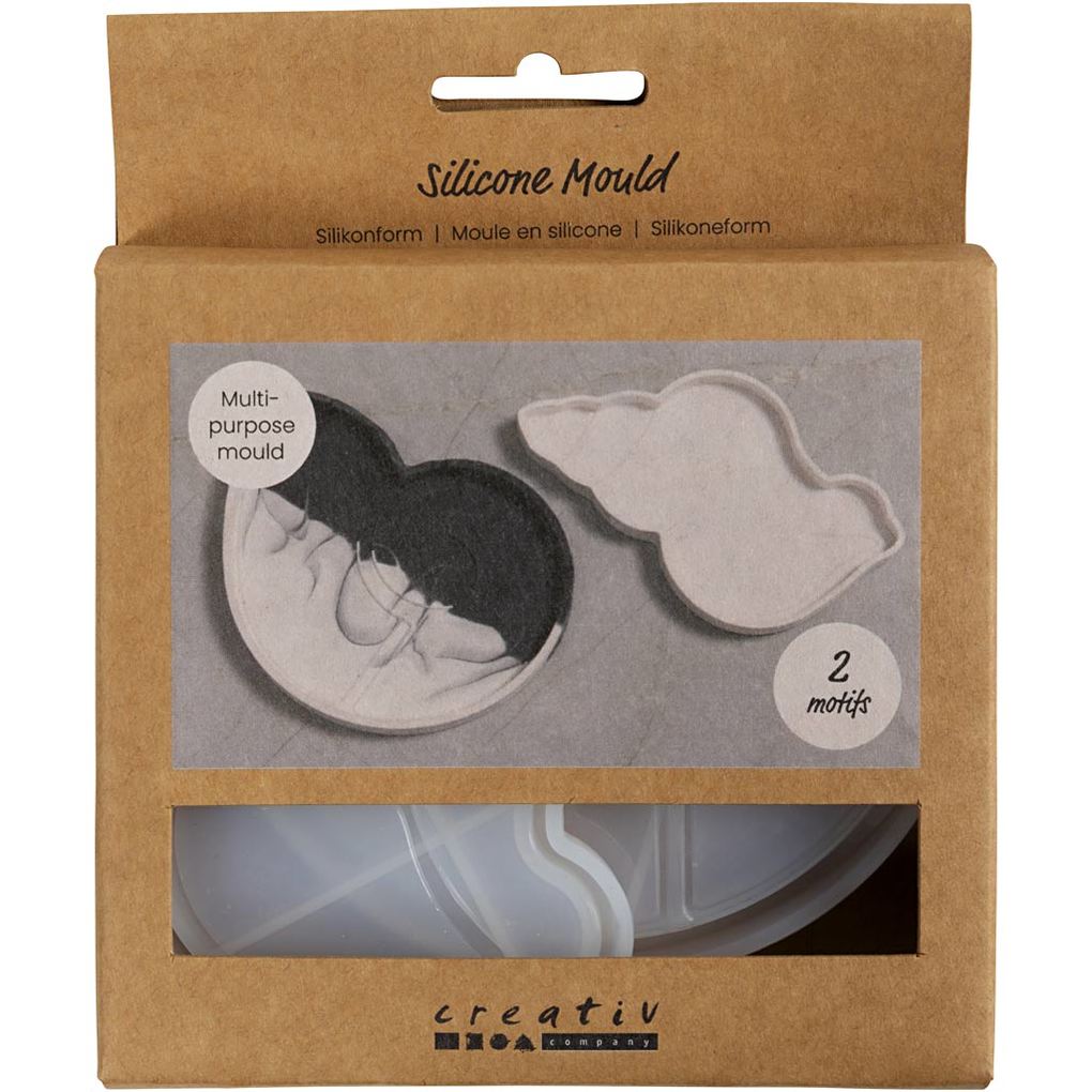 Creativ Company Silikonform Schneckenmuschel H 06 cm L 12 cm B 8-9 cm 2 Stk