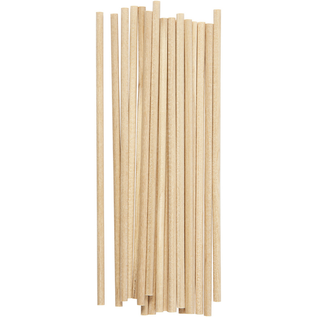 Creativ Company Holzstäbe rund L 15 cm D 4 mm 20 Stk