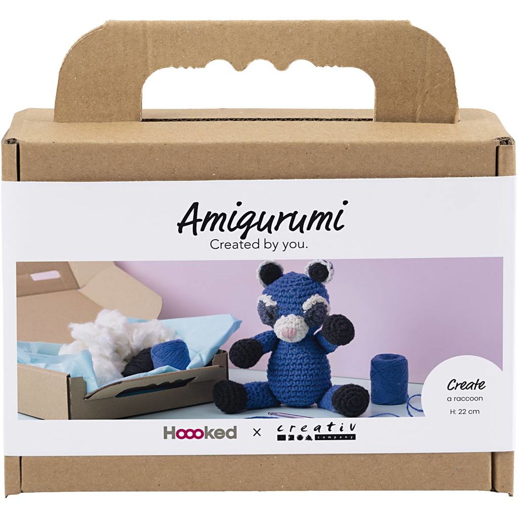 Creativ Company Kreativ Set Amigurumi Waschbär Schwarz Blau