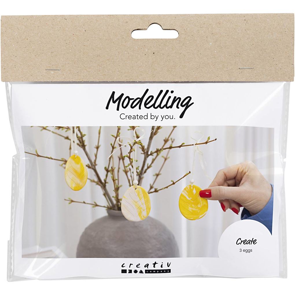 Creativ Company Mini Kreativ Set Modellieren Ei. Hellgelb Pastellfarben