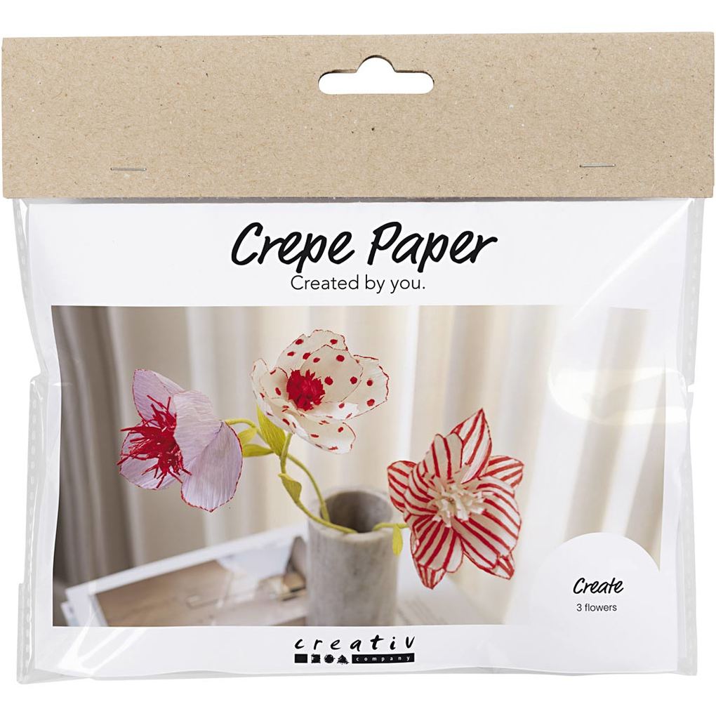Creativ Company Mini Kreativ Set Krepppapier Blumen Pastellfarben