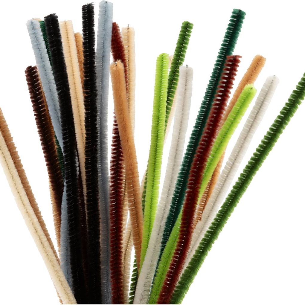 Creativ Company Chenilledraht L 30 cm Dicke 6 mm Natur 25 Stk