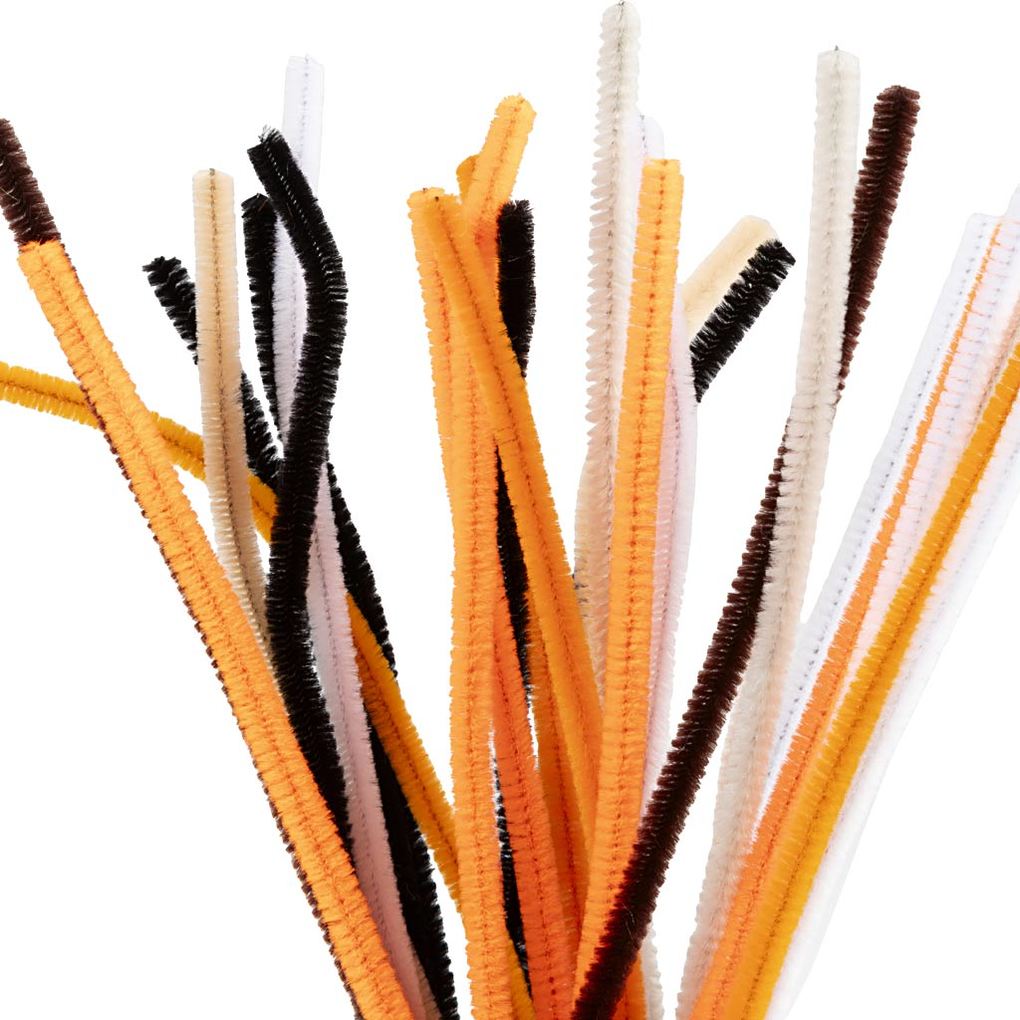 Creativ Company Chenilledraht L 30 cm Dicke 6 mm Halloween Farben 25 Stk sortiert