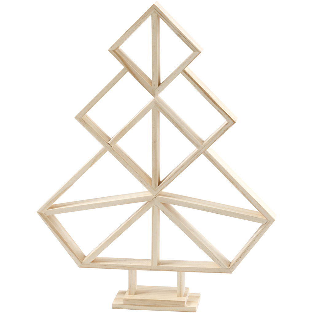 Creativ Company Weihnachtsbaum H 40 cm B 31 cm 1 Stk aus Holz natur