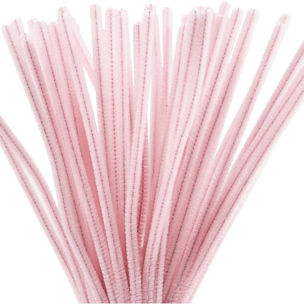 Creativ Company Chenilledraht L 30 cm Dicke 6 mm Rosa 50 Stk