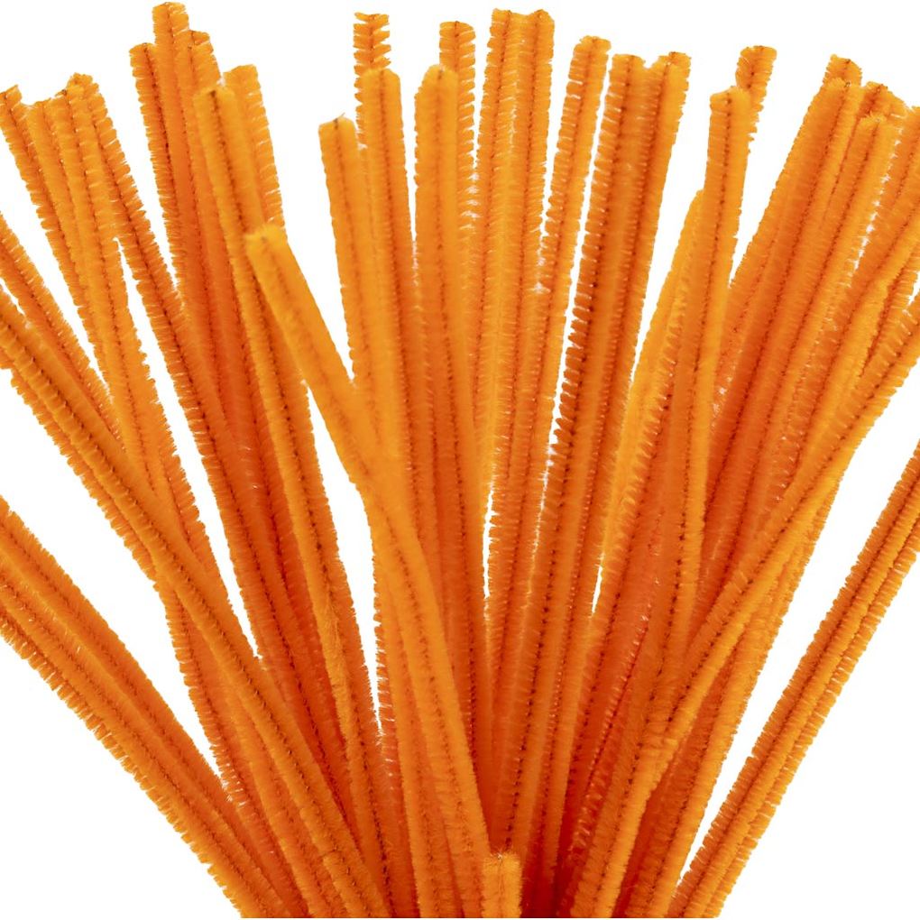 Creativ Company Chenilledraht L 30 cm Dicke 6 mm Orange 50 Stk