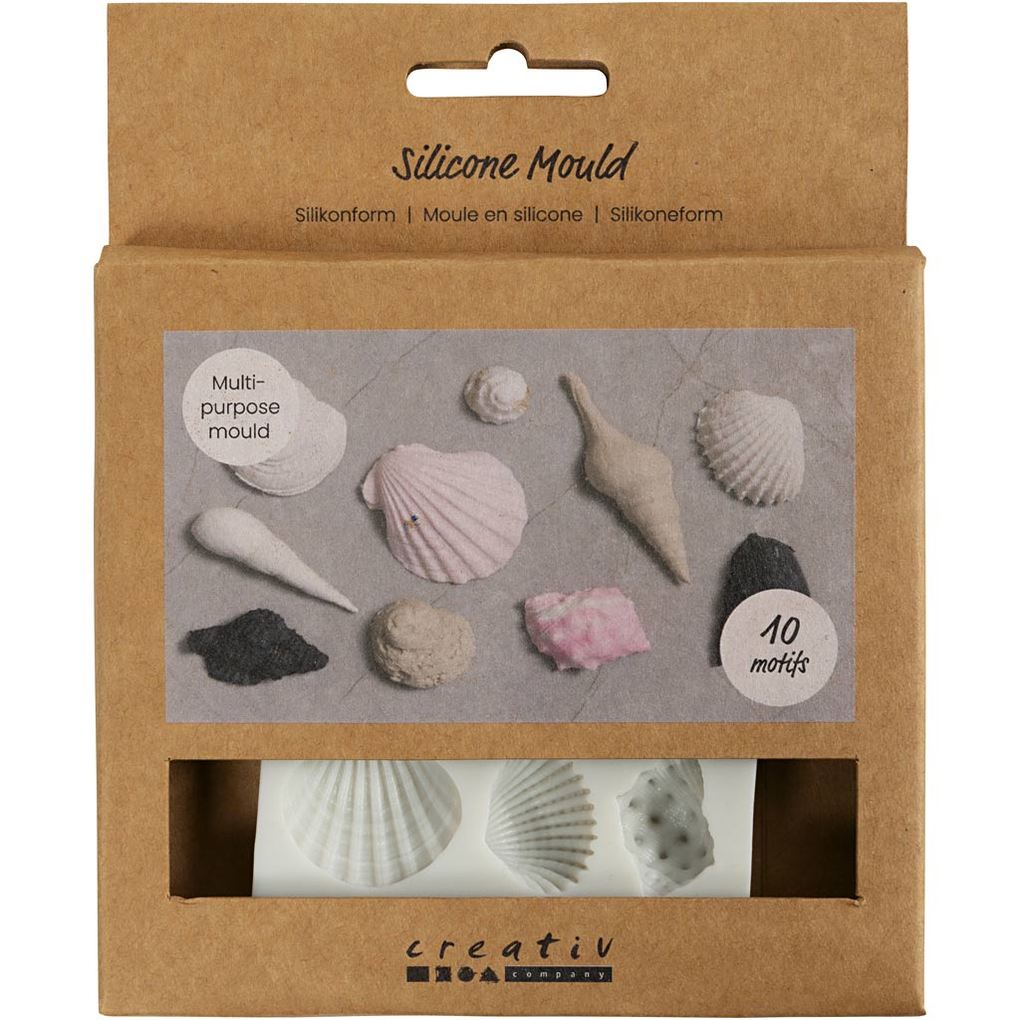 Creativ Company Silikonform Schneckenmuscheln und Muscheln H 1 cm L 1-28 cm 1 Stk