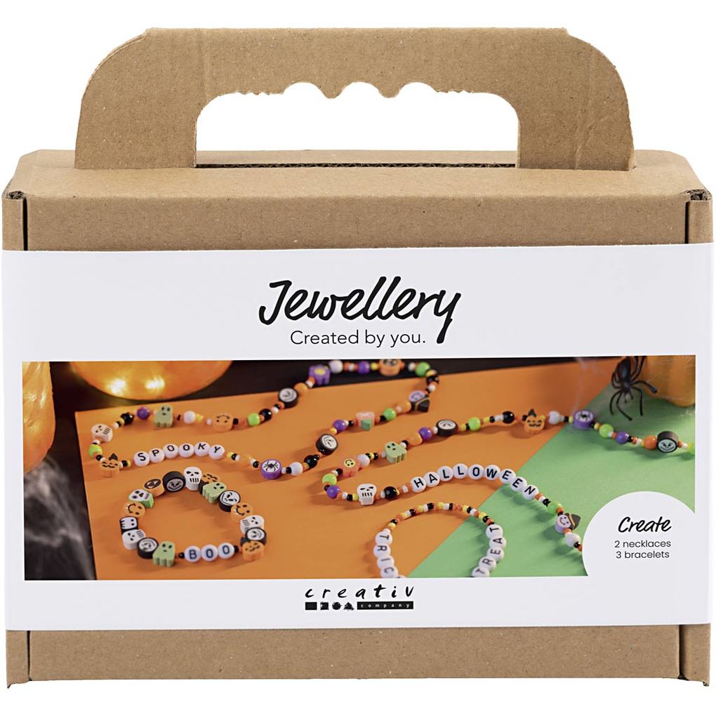 Creativ Company Mini Kreativ Set Schmuck Halsketten und Armbänder Halloween Farben