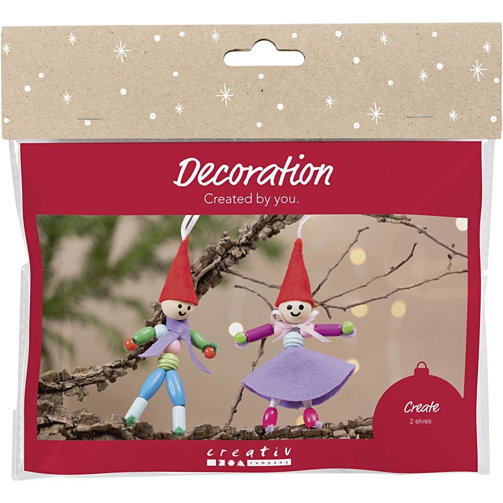 Creativ Company Mini Kreativ Set Dekoration Weihnachtswichtel sortierte Farben