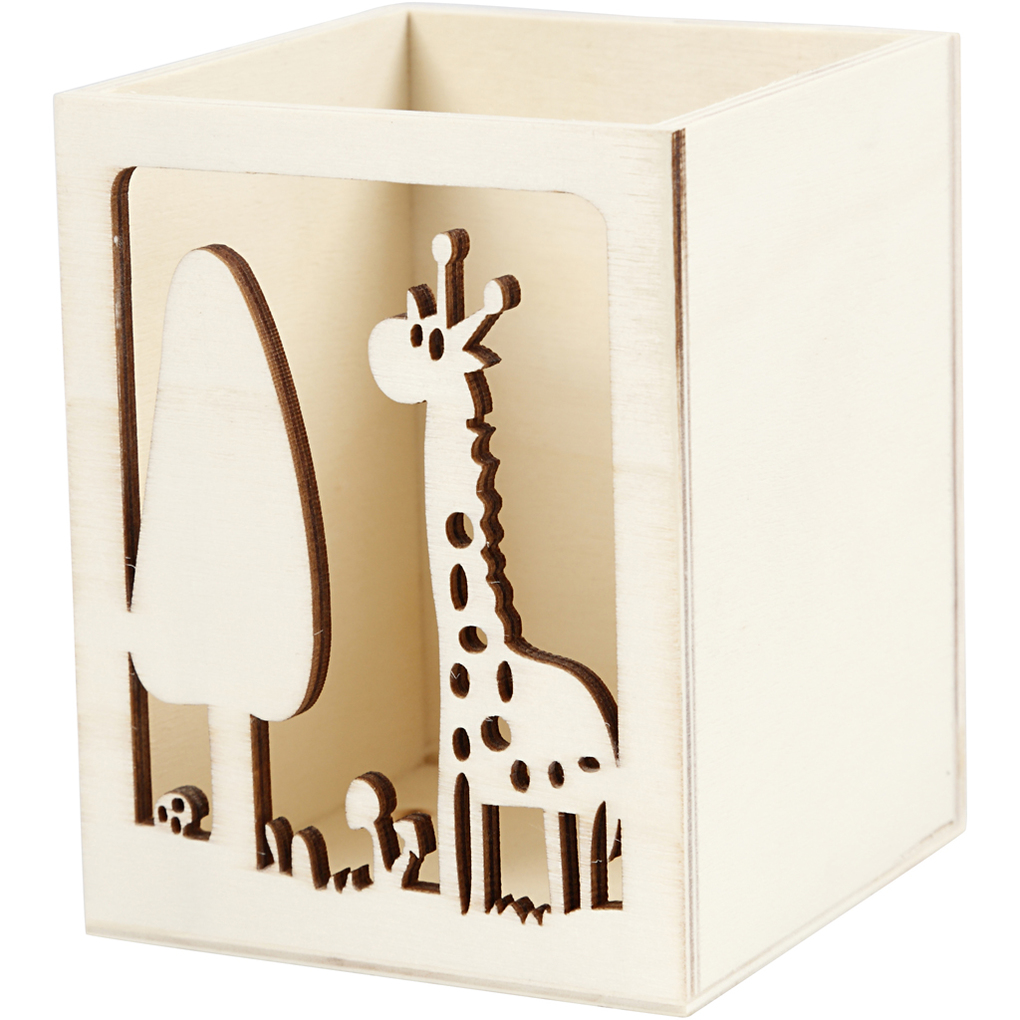 Creativ Company Behälter für Teelicht/Stifte Giraffe H 10 cm L 8 cm B 8 cm 1 Stk