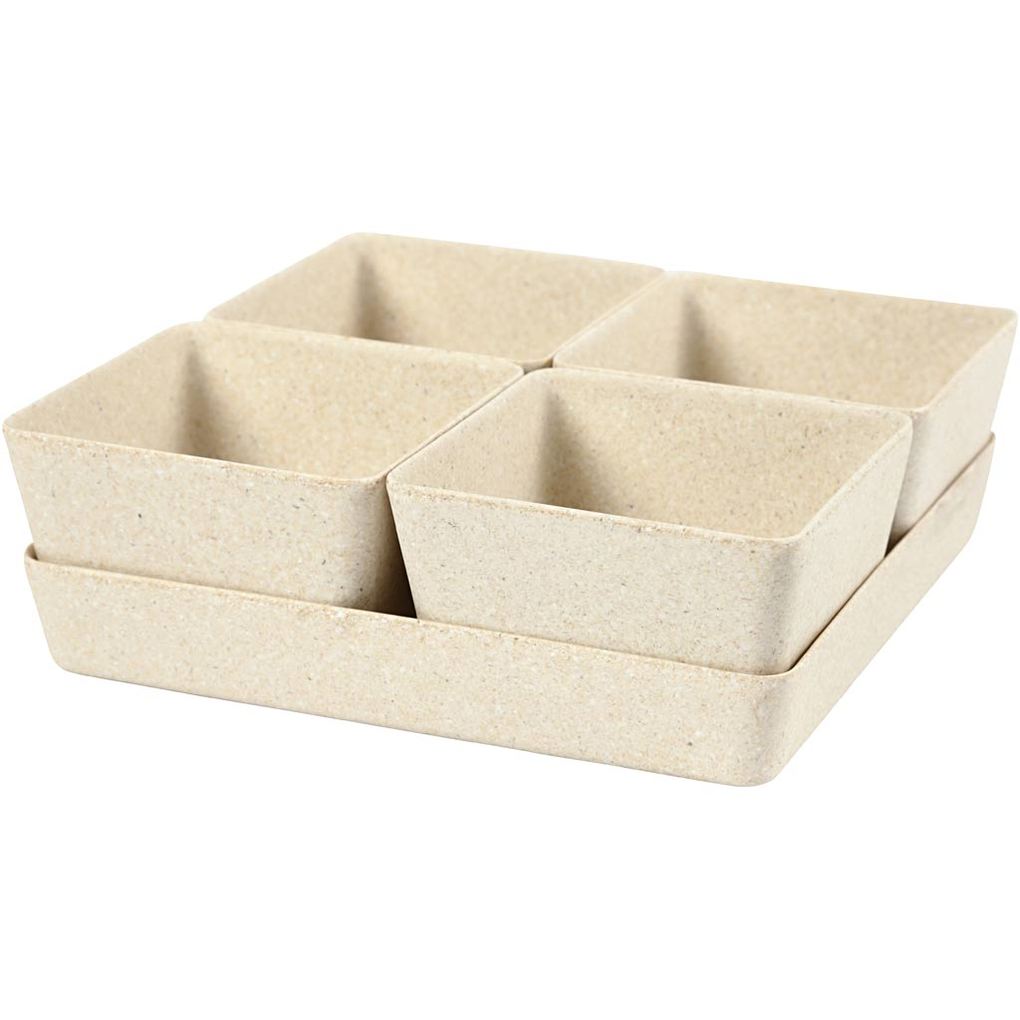 Creativ Company Blumentopf-Kästchen H 8 cm T 195 cm B 195 cm 1 Set