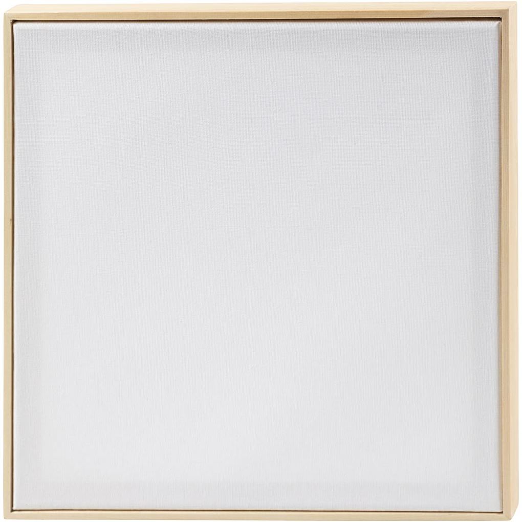 Creativ Company Gespannte Leinwand mit Rahmen Größe 30x30 cm 280 g Weiß 10 Stk