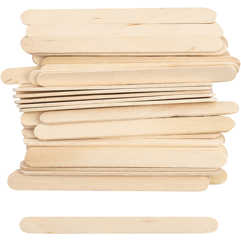 Creativ Company Eisstiele L 115 cm B 10 mm Natur 30 Stk