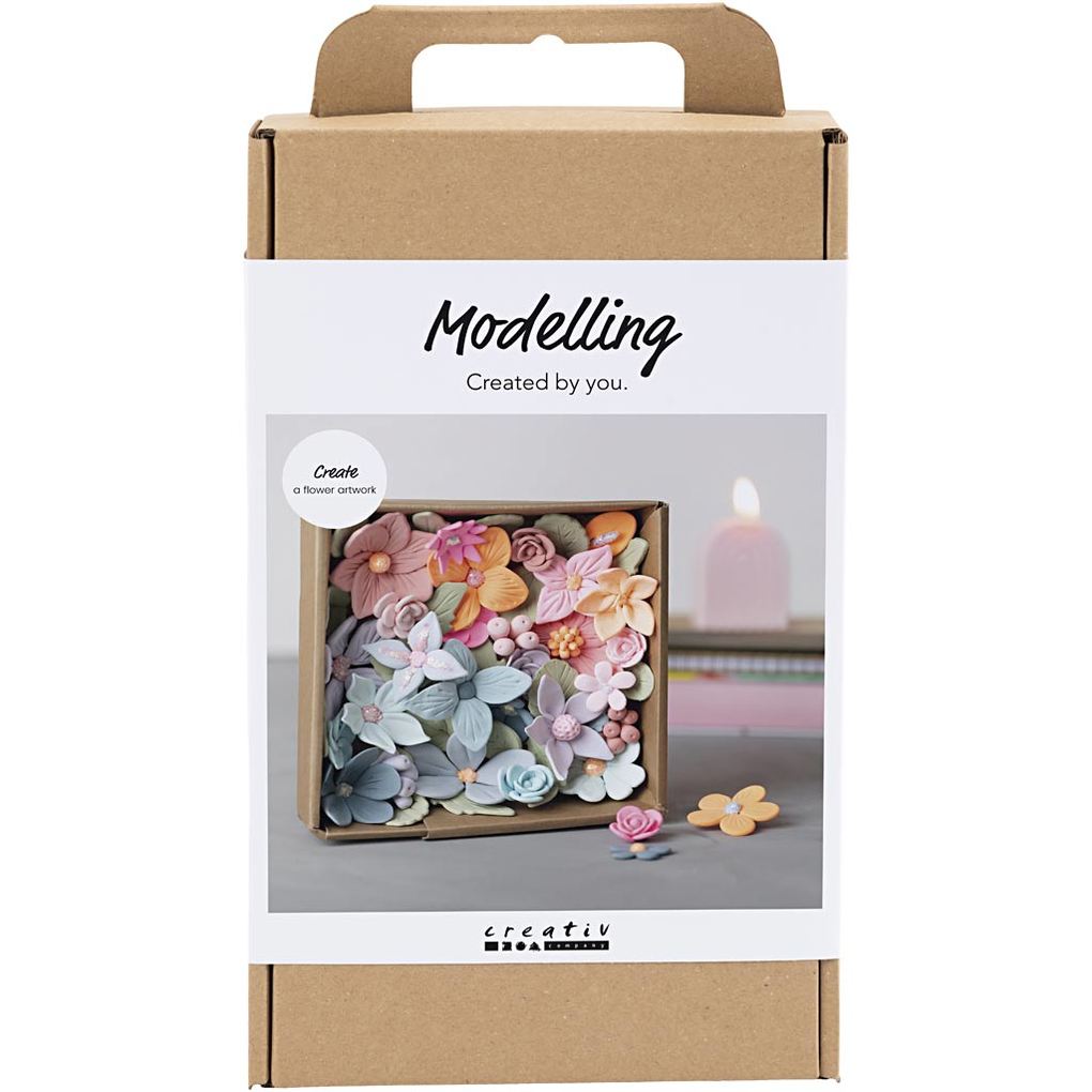 Creativ Company DIY Kreativ Set Modellieren Blumen Pastellfarben
