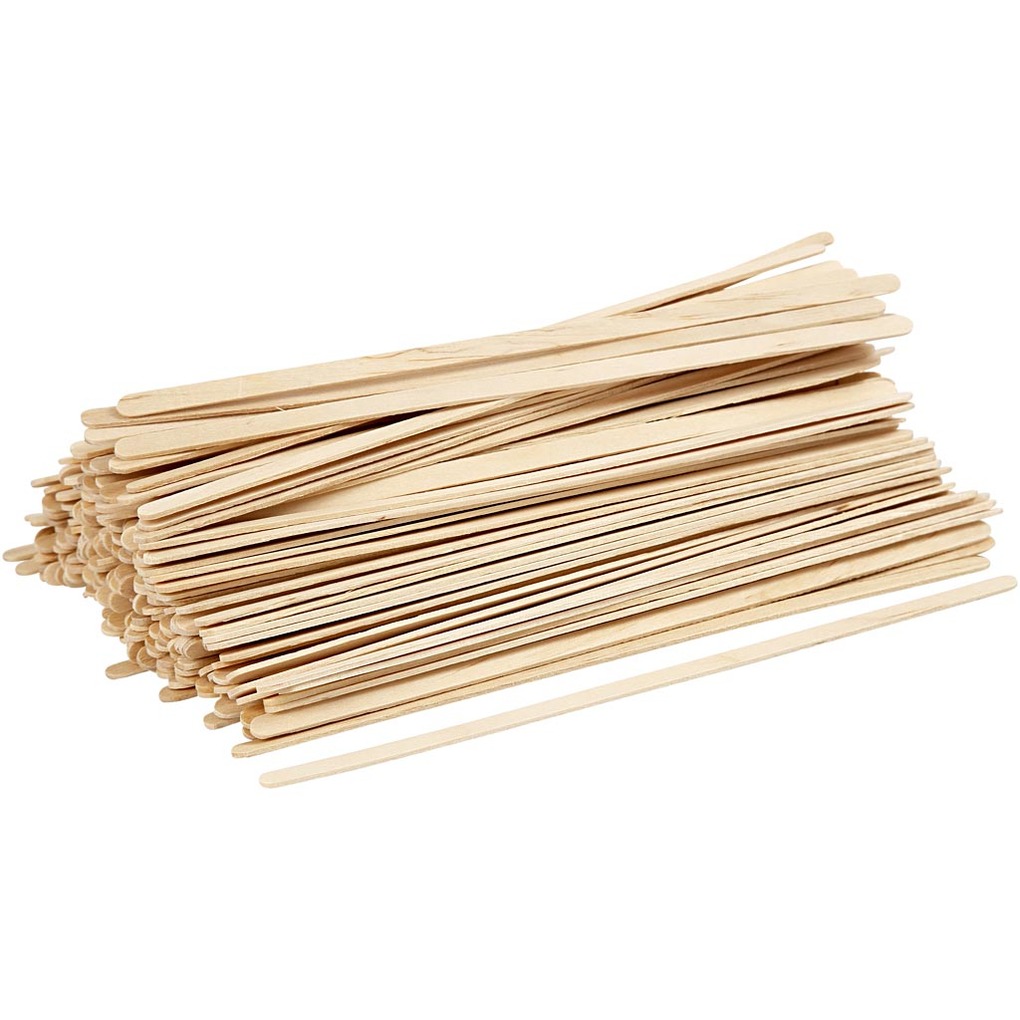 Creativ Company Eisstiele L 19 cm B 6 mm Natur 200 Stk