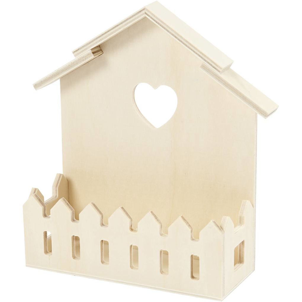Creativ Company Haus mit Zaun H 165 cm T 55 cm B 13 cm 1 Stk