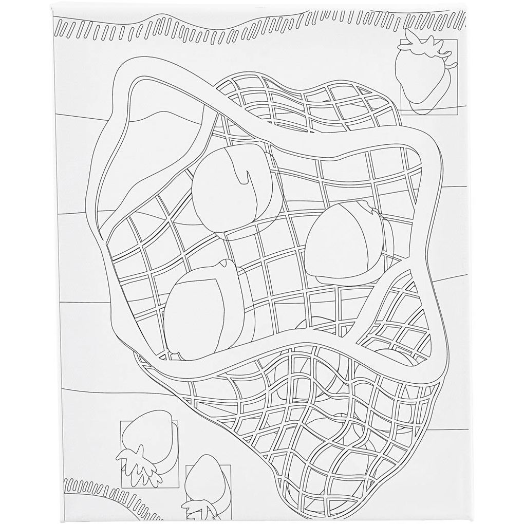 Creativ Company Mal-Leinwand mit Aufdruck Zitrusfrüchte T 16 cm Größe 24x30 cm 360 g 1 Stk