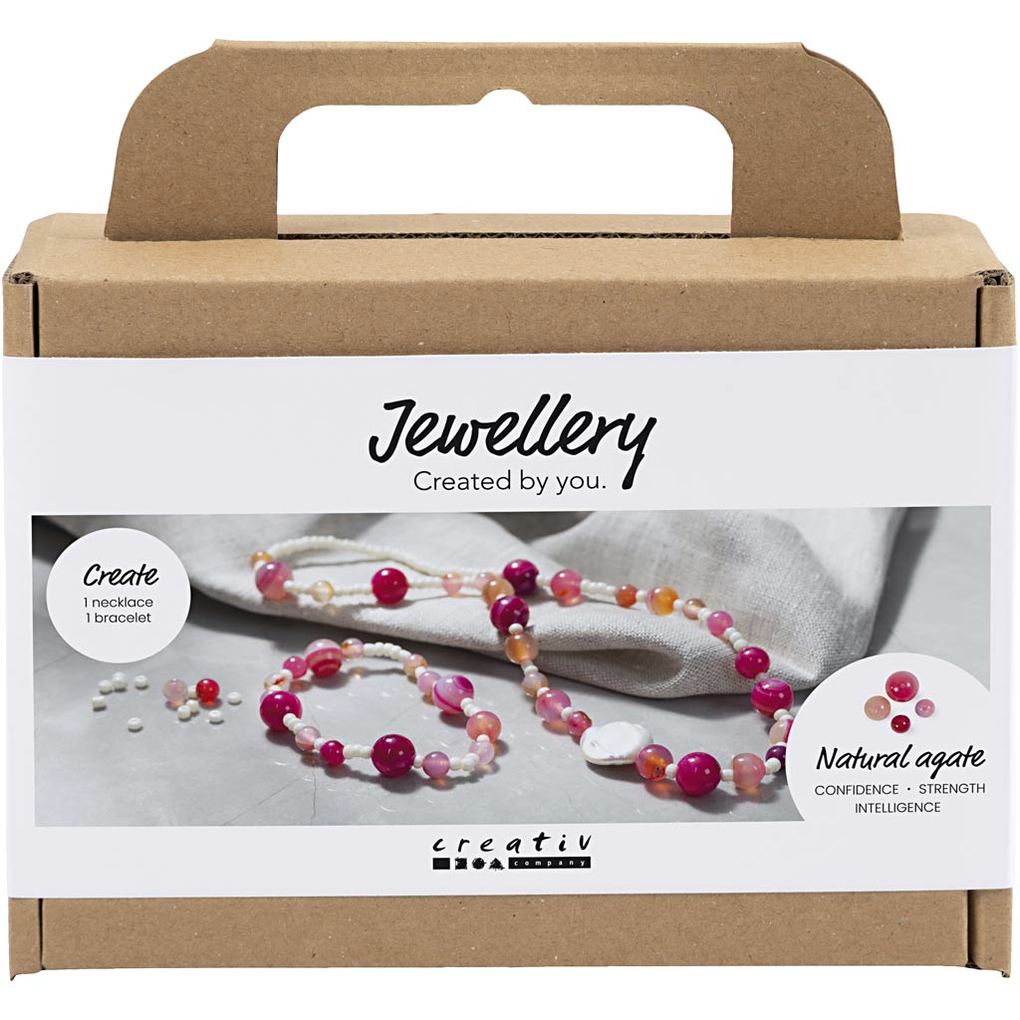 Creativ Company Mini Kreativ Set Schmuck Halskette und Armband Pink