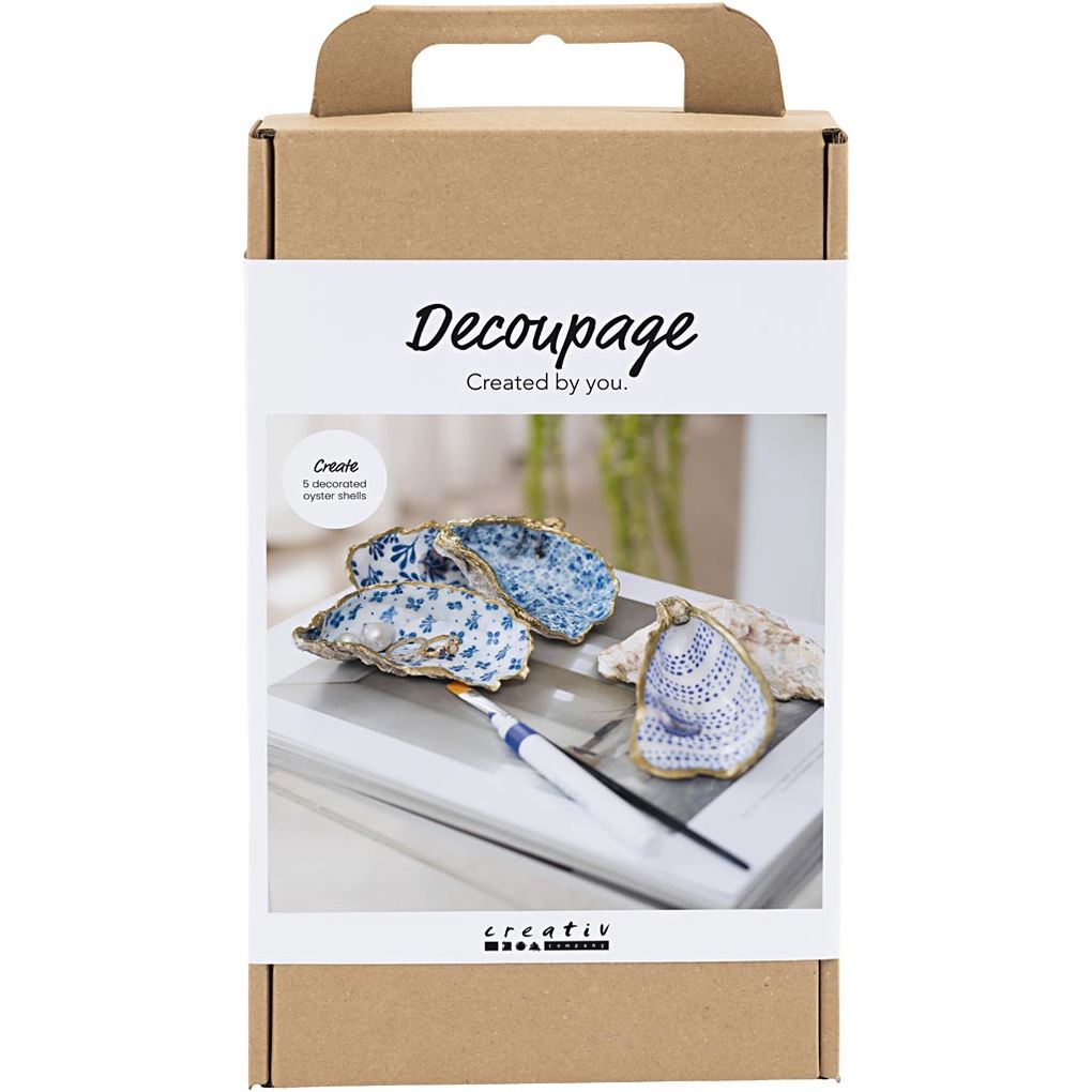Creativ Company Kreativ Set Découpage Austernschalen Blau