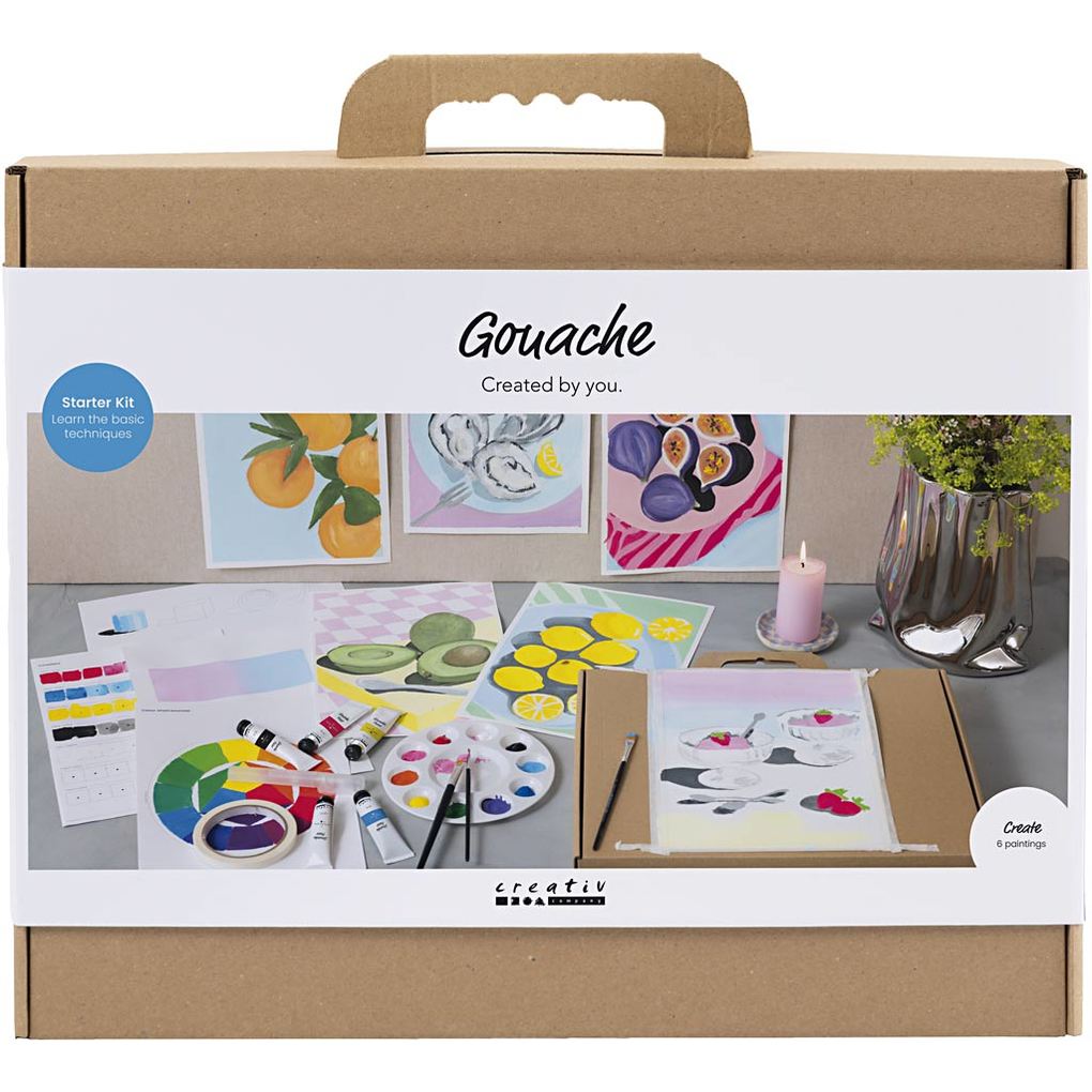 Creativ Company Starter Kreativ Set Gouache Gemälde sortierte Farben