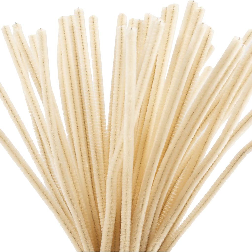 Creativ Company Chenilledraht L 30 cm Dicke 6 mm Beige 50 Stk