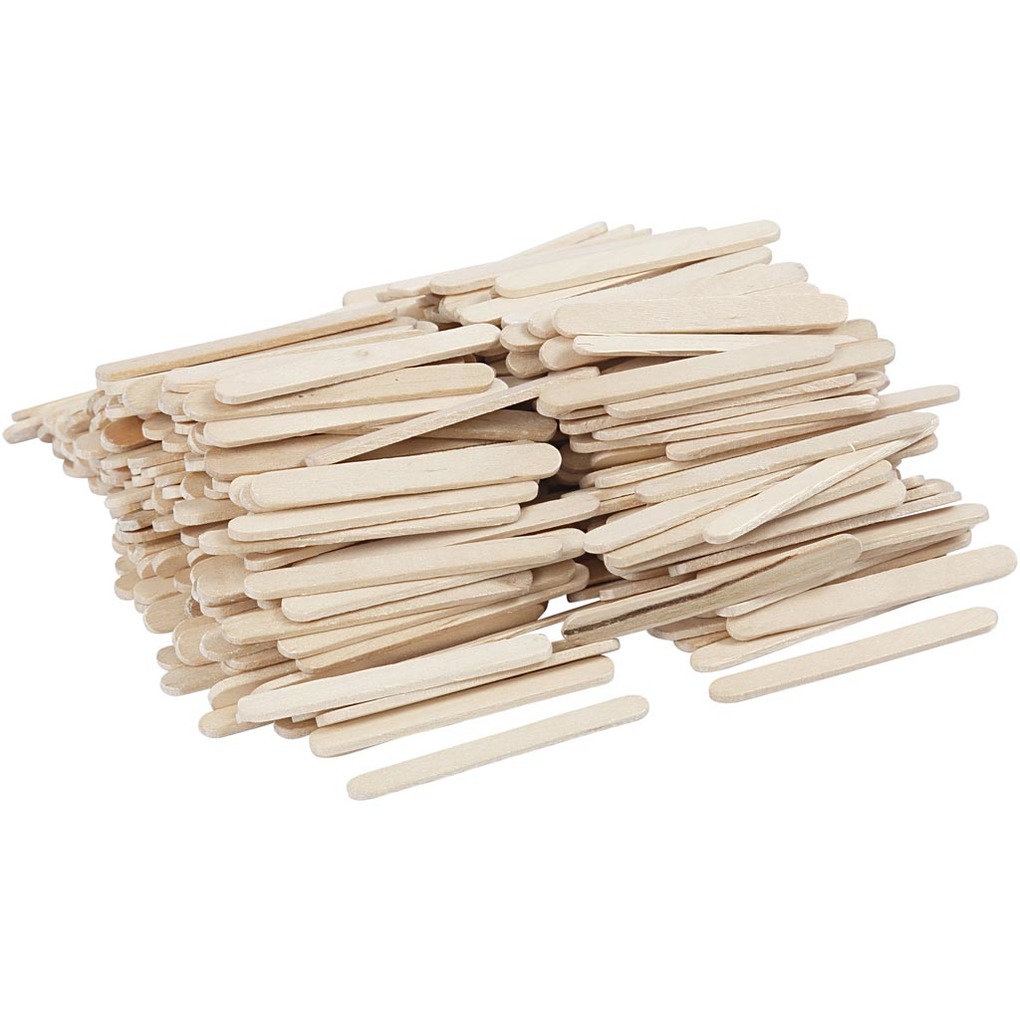 Creativ Company Eisstiele L 55 cm B 6 mm Natur 400 Stk