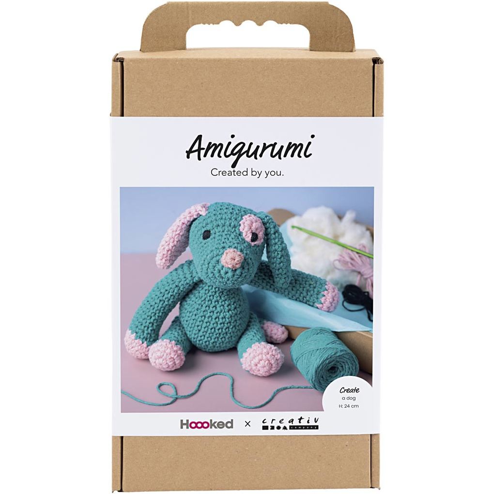 Creativ Company Kreativ Set Amigurumi Welpe Pastellpink Dunkeltürkis